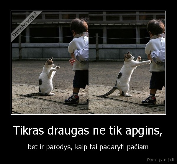 Tikras draugas ne tik apgins,