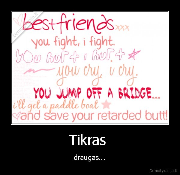 tikras, draugas
