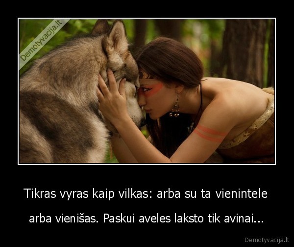 vyras,avinas,vilkas,vienintele