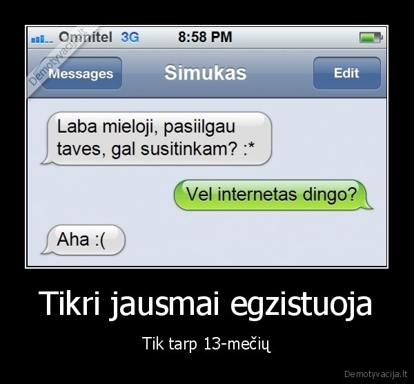 meiles, sms,dingo, internetas