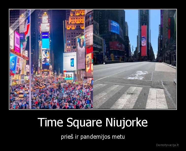 pandemija,time, square,niujorkas