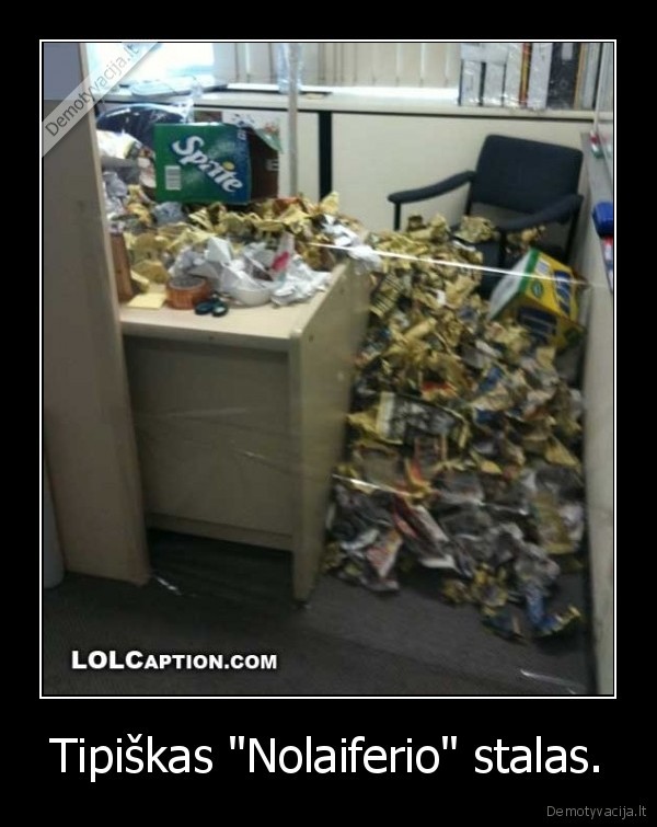 Tipiškas &quot;Nolaiferio&quot; stalas.