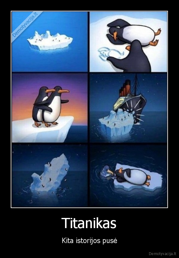 pingvinai,titanikas