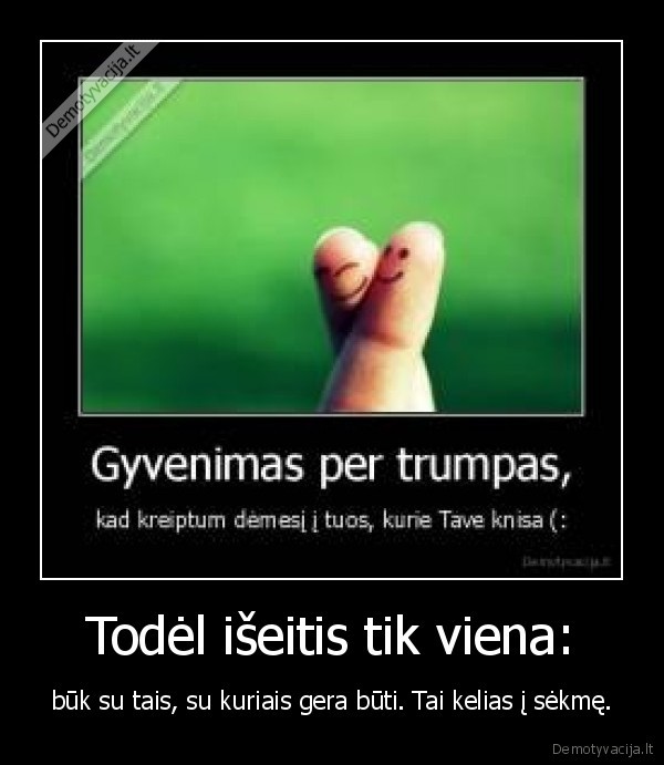 Todėl išeitis tik viena: