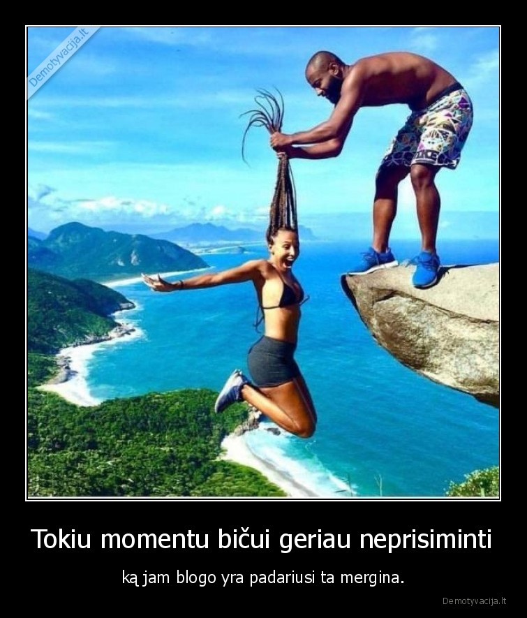 bicas,mergina,plaukai,praraja