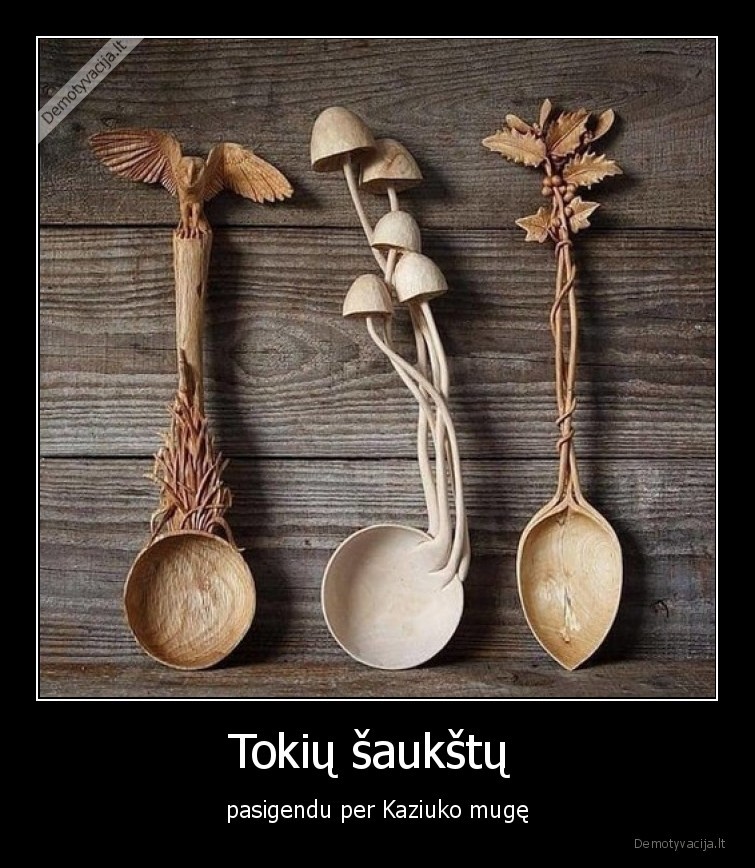 kaziuko,muge,saukstai,medinis