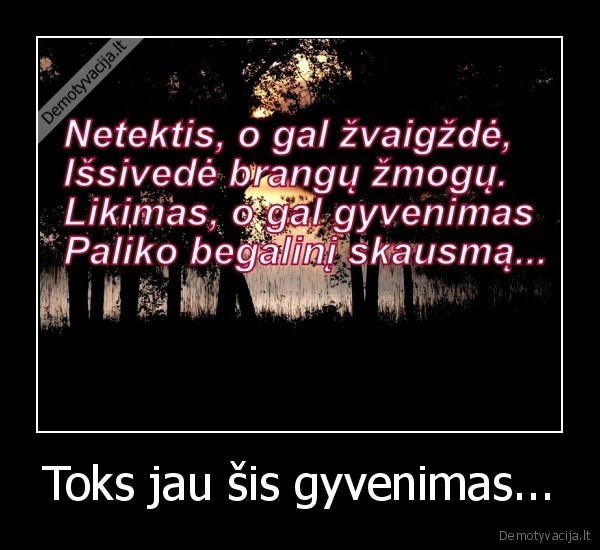 Toks jau šis gyvenimas...