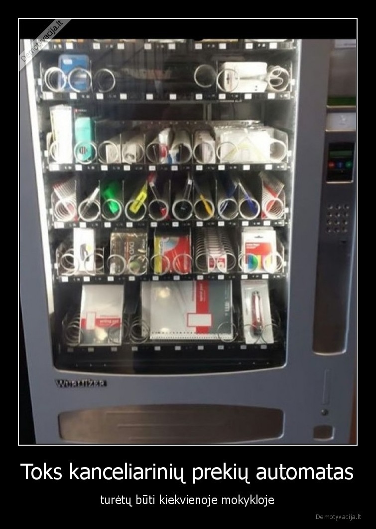 mokykla,kanceliarines,prekes,automatas