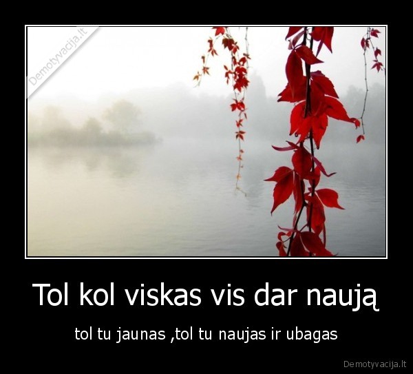 Tol kol viskas vis dar naują