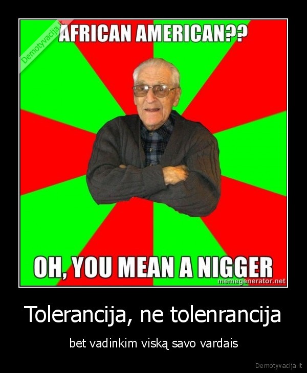 Tolerancija, ne tolenrancija