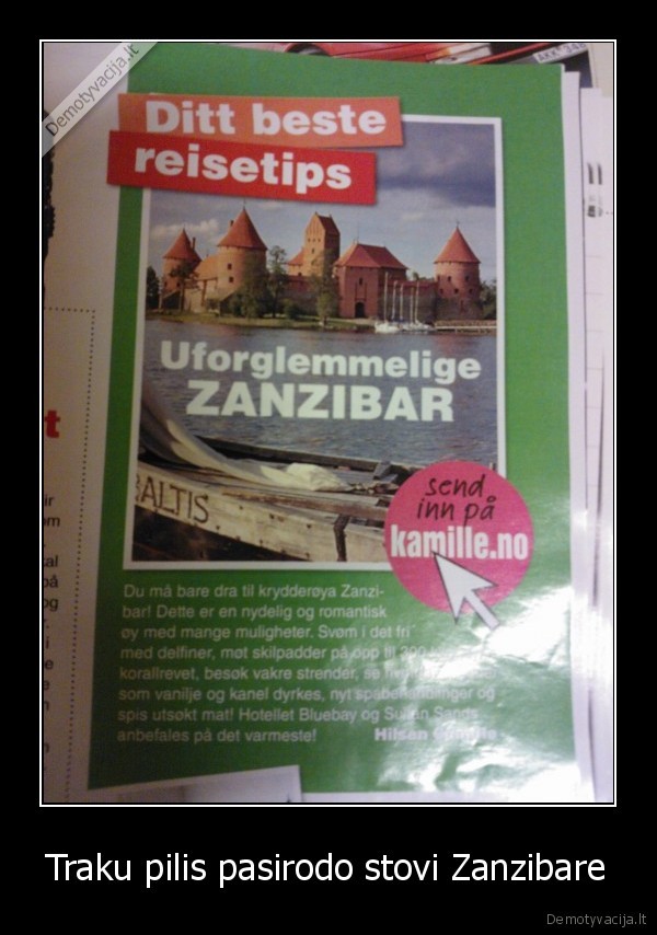 Traku pilis pasirodo stovi Zanzibare