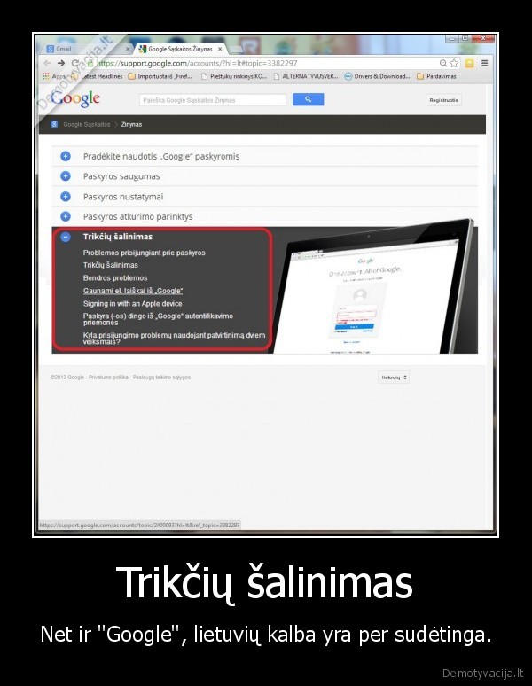 google,kalba,fail,internetas,trukciai,as, fainas,trikciu,salinimas