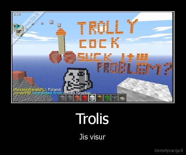 trolis, net, ir, minecrafte, su, birkom, kartu