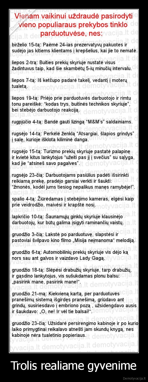 Trolis realiame gyvenime