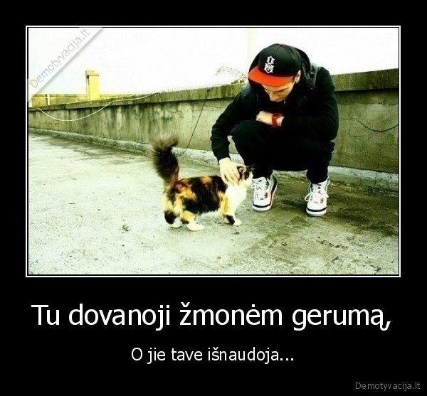 Tu dovanoji žmonėm gerumą,