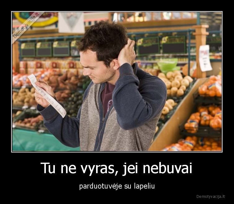 parduotuve,lapelis,sarasas,produktai,vyras