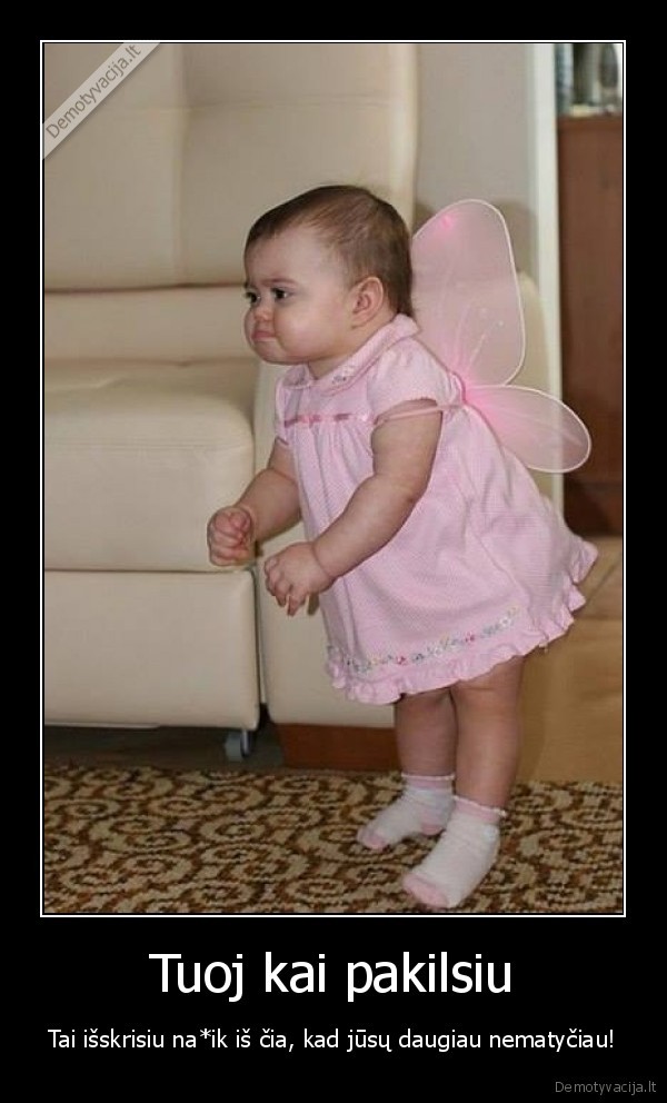 uzkniso, tevai,juokinga, mergaite