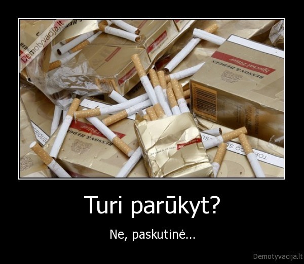 Turi parūkyt?