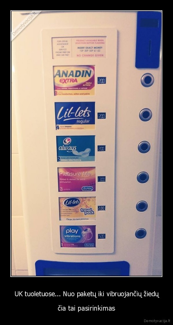 UK tuoletuose... Nuo paketų iki vibruojančių žiedų