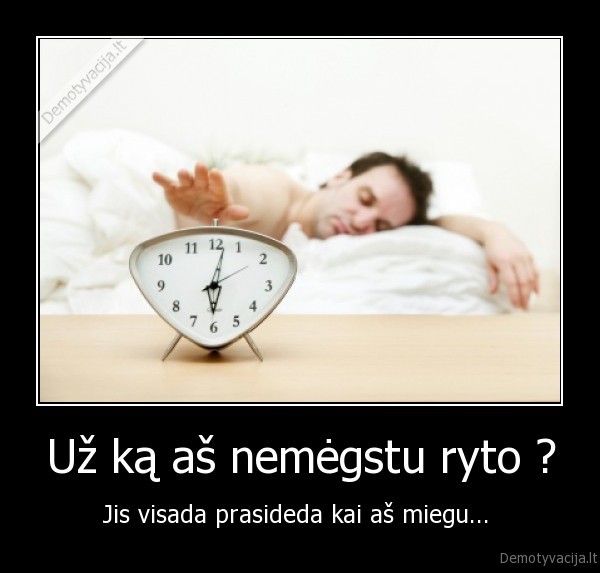 Už ką aš nemėgstu ryto ?
