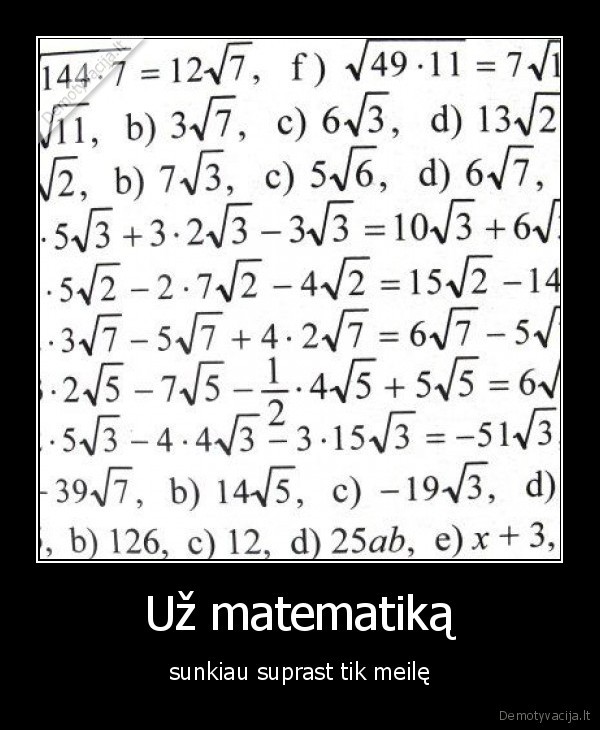 Už matematiką