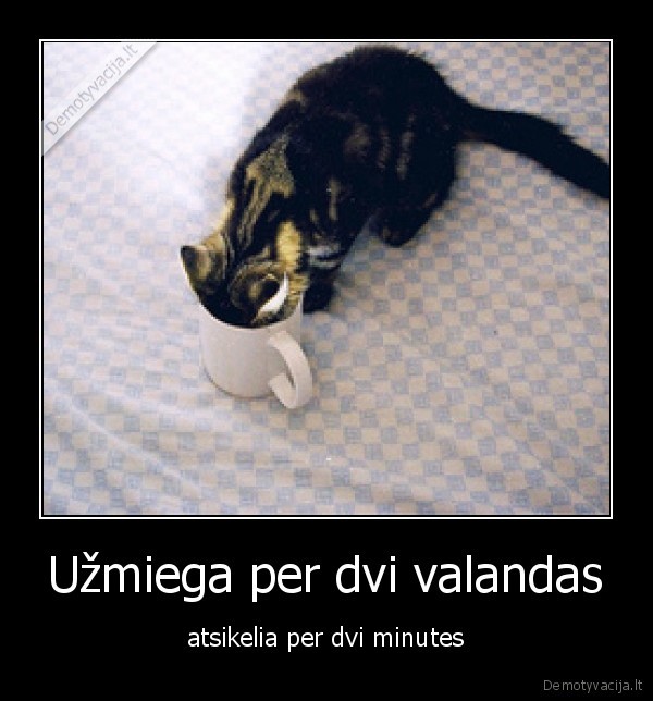 Užmiega per dvi valandas