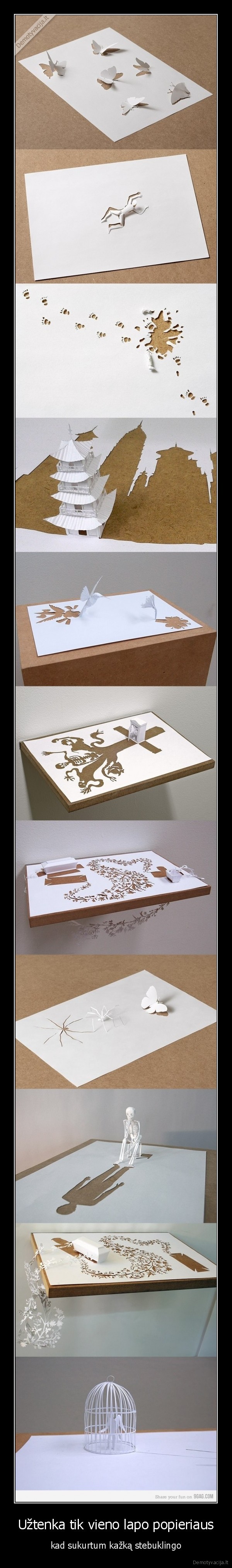 Užtenka tik vieno lapo popieriaus