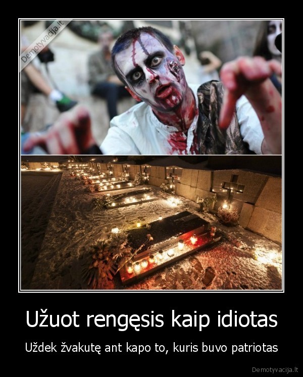 sausio, 13,velines,zombiai