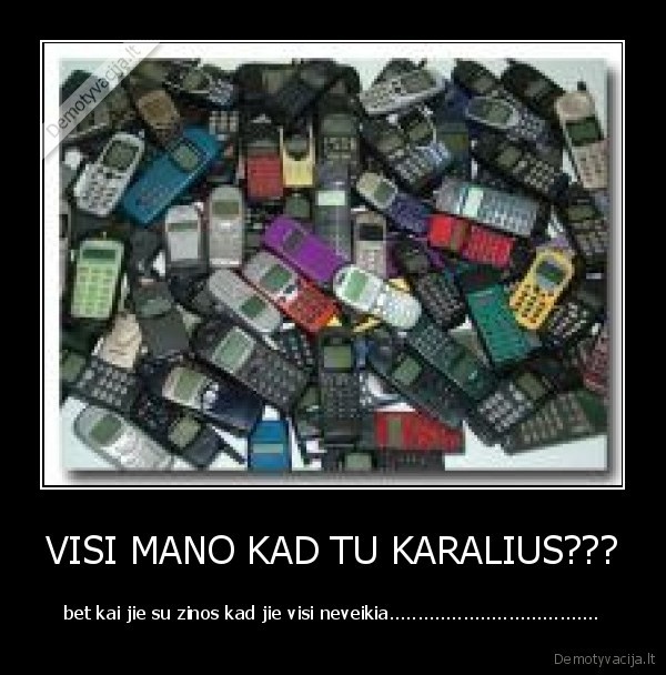 VISI MANO KAD TU KARALIUS???