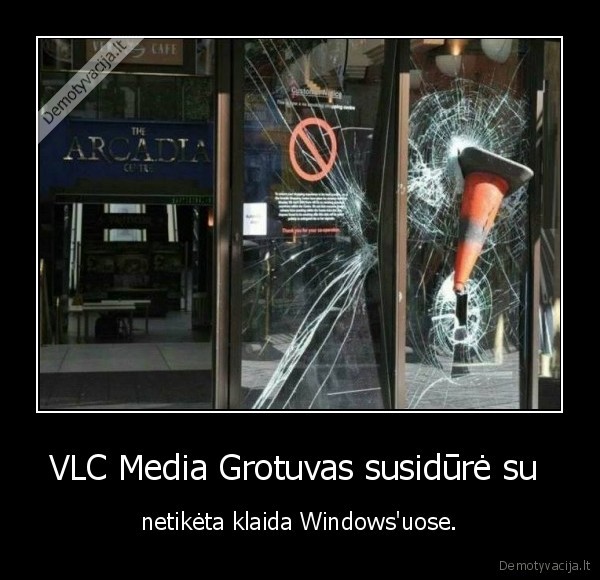 vlc,windows,langai,klaida