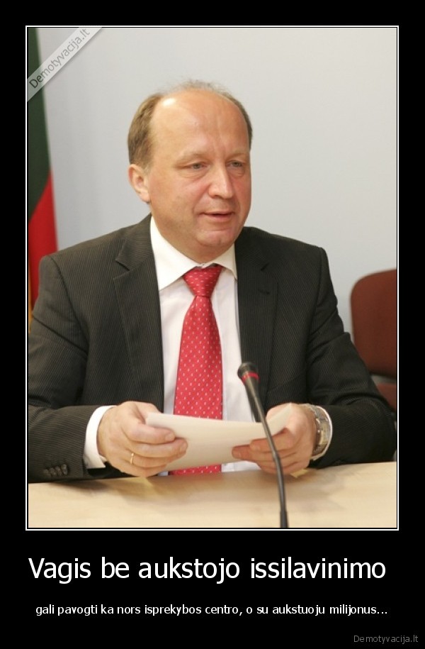 kubilius,milijonai,vagis,aukstasis, issilavinimas