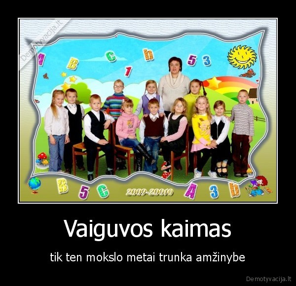 vaiguva,kaimas,mokykla,vaikai