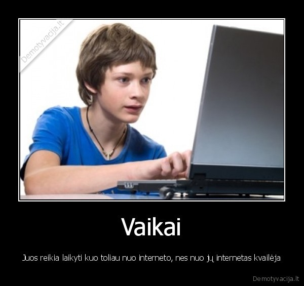 vaikai, internetas, kvailas