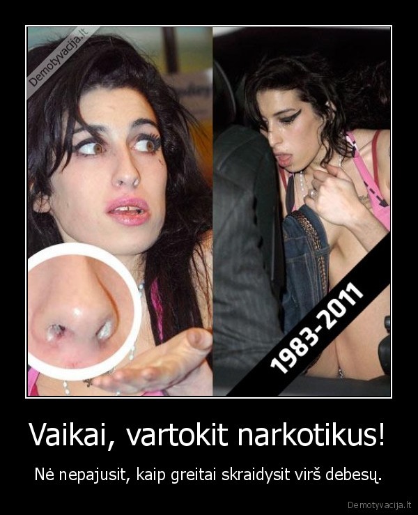 gyvenimas, ziaurus,amy, winehouse,nevartokit, narkotiku
