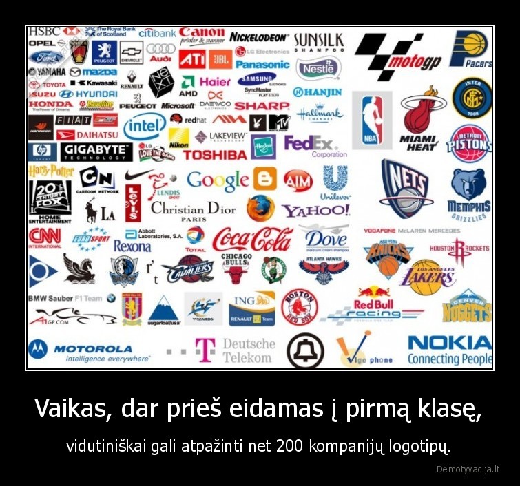 logotipai,vaikas,atmintis,imones,logo,faktai,idomybes