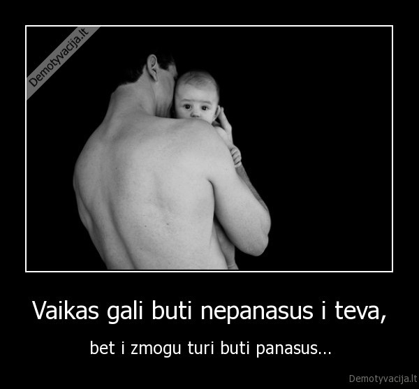 tevas,vaikas,panasumai