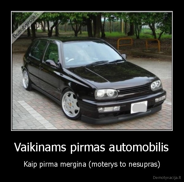 Vaikinams pirmas automobilis