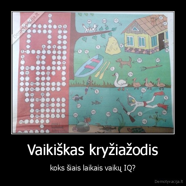 Vaikiškas kryžiažodis