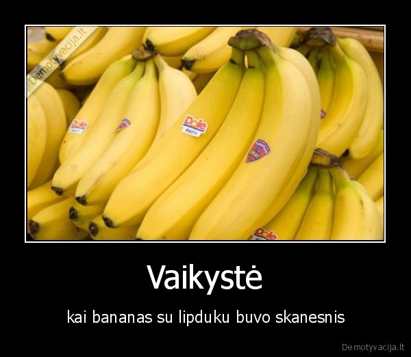 vaikyste,bananai,lipdukas,skanu,mm