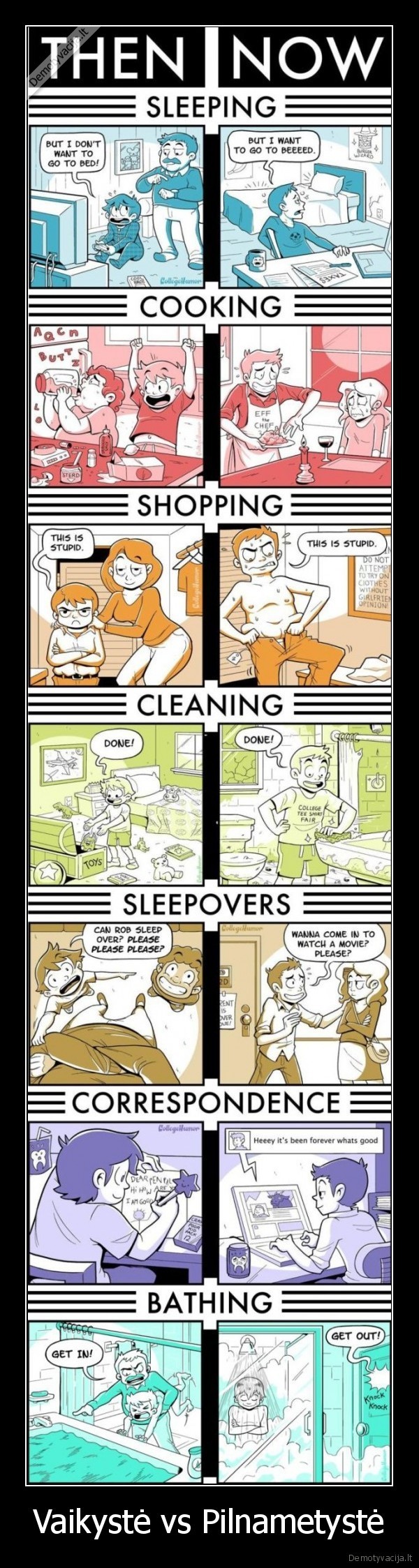 Vaikystė vs Pilnametystė