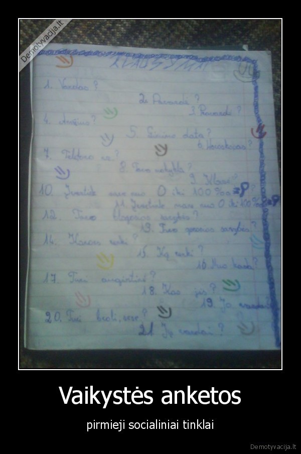 anketa,vaikyste,facebook,one