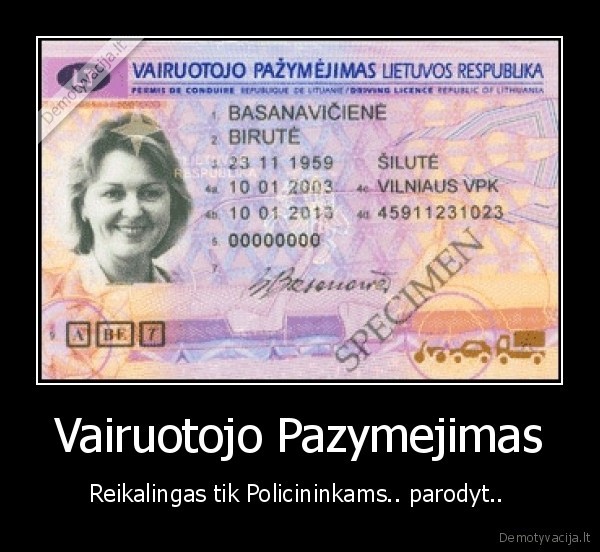 Vairuotojo Pazymejimas