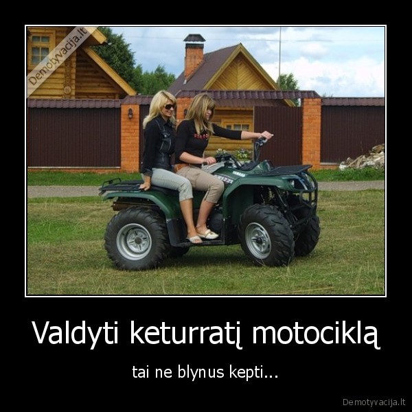 keturratis,motociklas,merginos,blynai