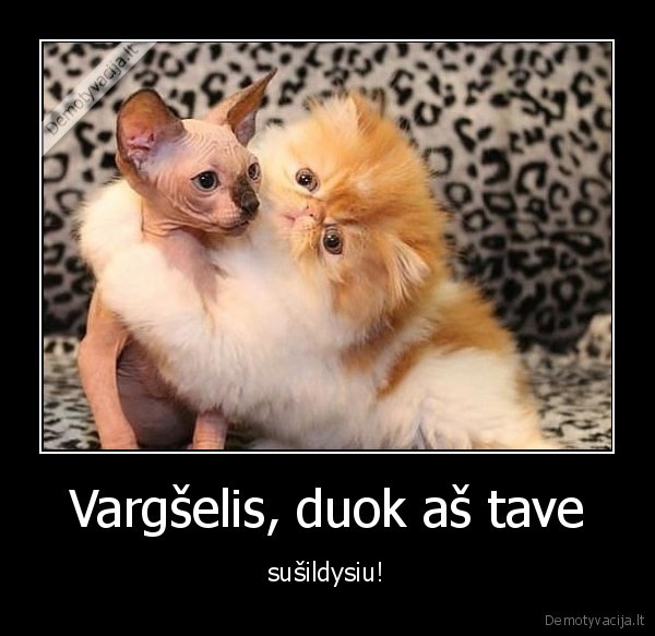 Vargšelis, duok aš tave