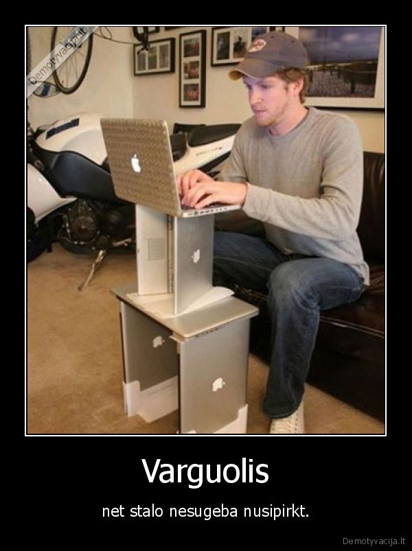 stalas,apple,mac,varguolis