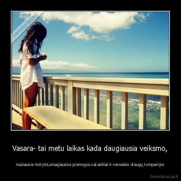 Vasara- tai metu laikas kada daugiausia veiksmo,