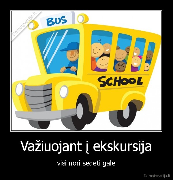 ekskursija, mokykla, autobusas