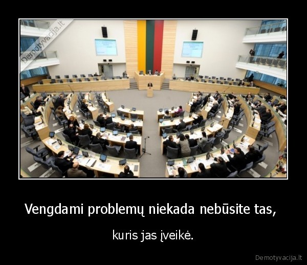 Vengdami problemų niekada nebūsite tas, 