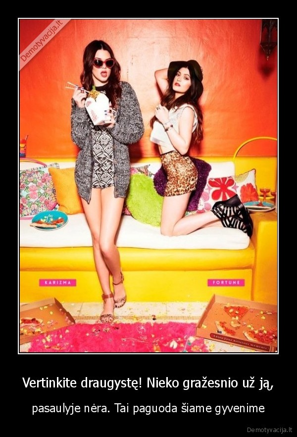 Vertinkite draugystę! Nieko gražesnio už ją,