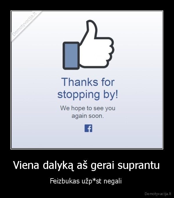 Viena dalyką aš gerai suprantu